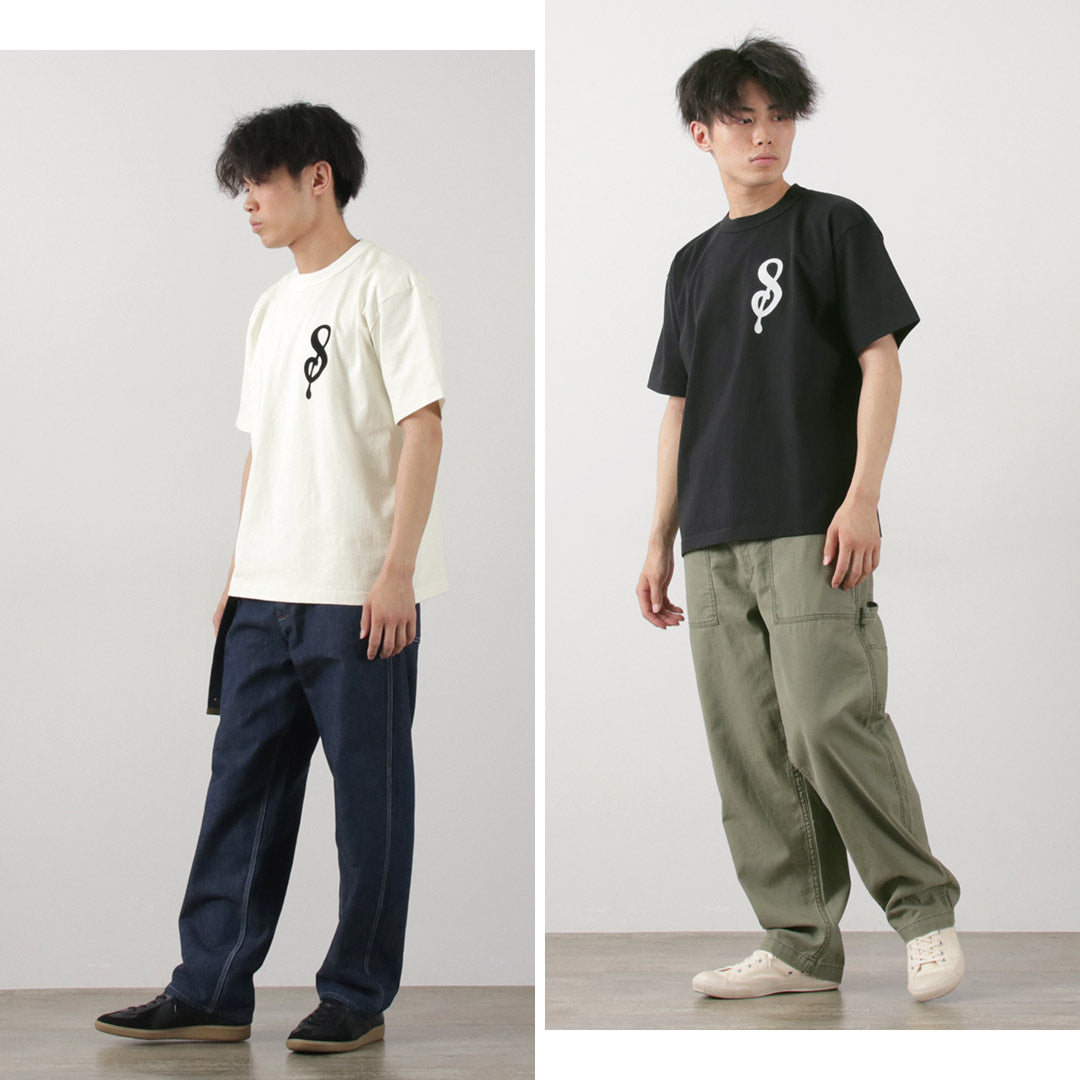 A.G.SPALDING&BROS / 14/Jersey Felt Letter Short Sleeve T-Shirt S Logo