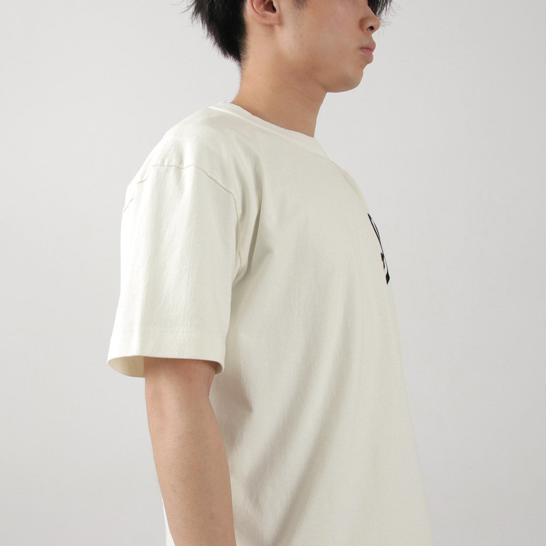 A.G.SPALDING&BROS / 14/Jersey Felt Letter Short Sleeve T-Shirt S Logo