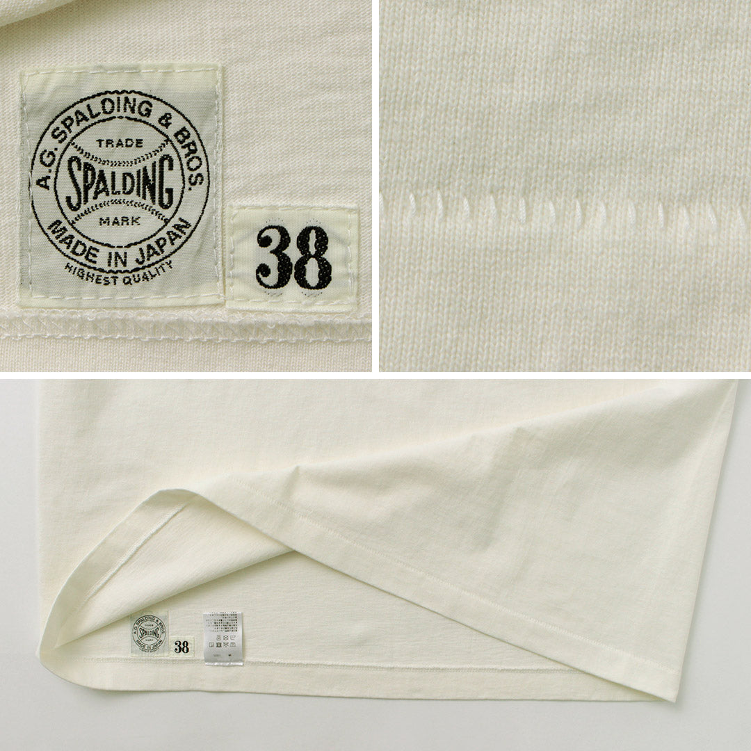 A.G.SPALDING&BROS / 14/Jersey Felt Letter Short Sleeve T-Shirt S Logo