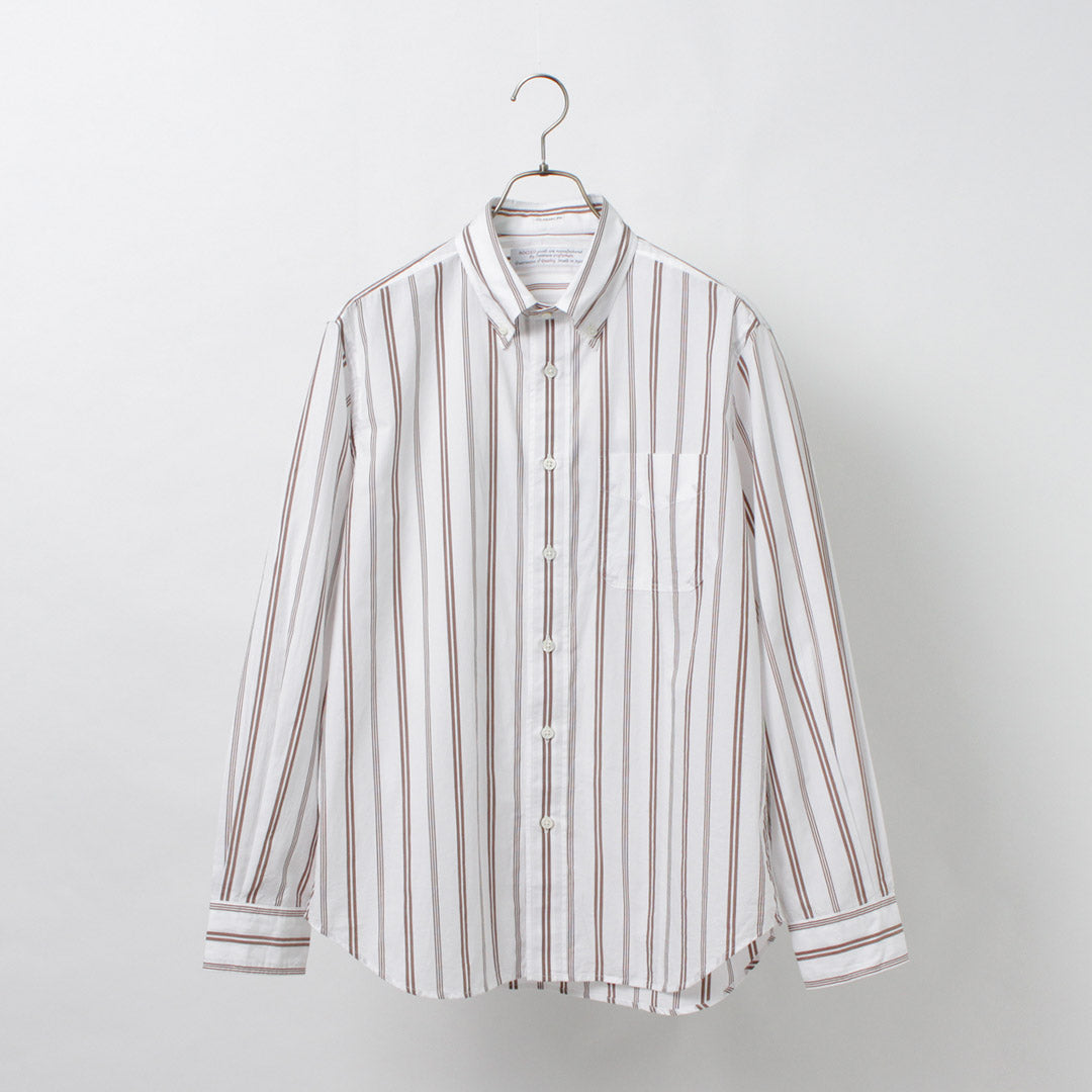 ROCOCO / Camisa con botones a rayas aleatorias Corte clásico