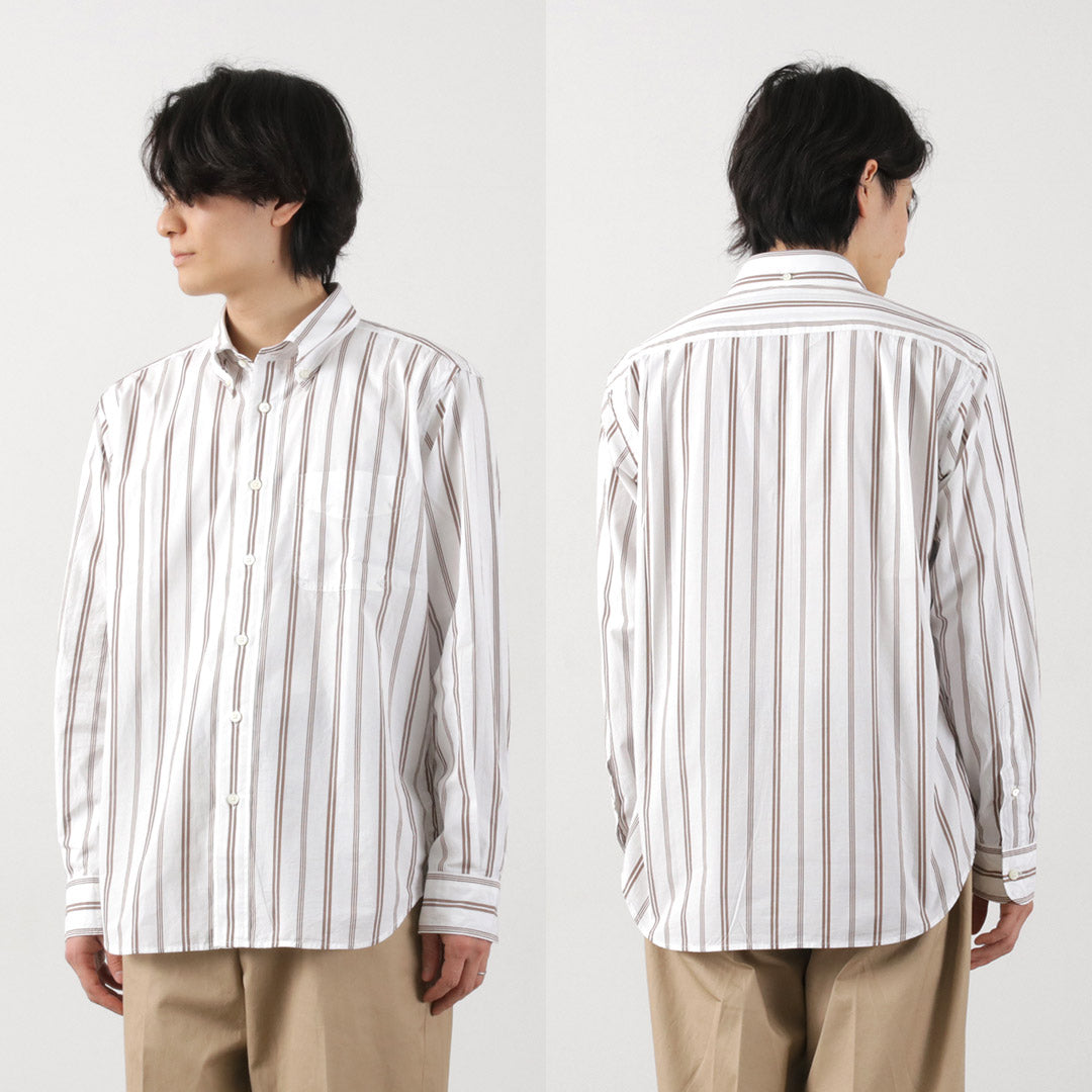 ROCOCO / Camisa con botones a rayas aleatorias Corte clásico