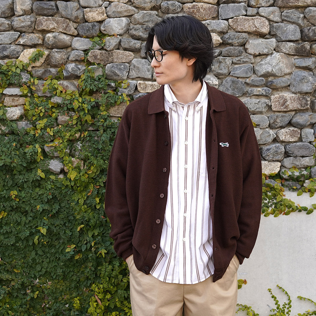 ROCOCO / Camisa con botones a rayas aleatorias Corte clásico