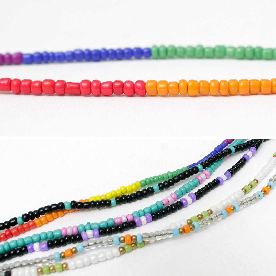 Phadua / chapelet de billes de verre multicolore