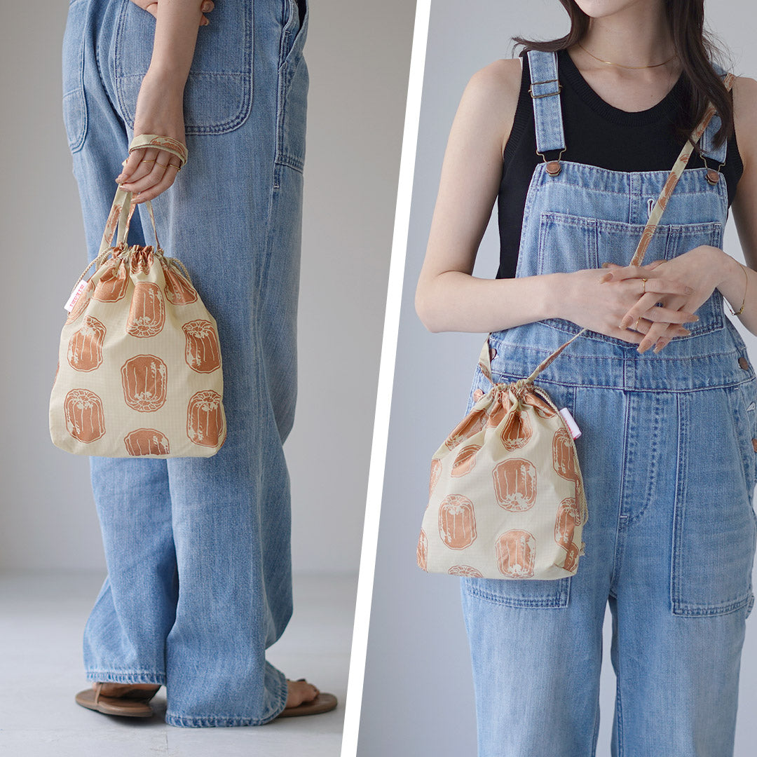 MIKAMI / Printed Nylon Drawstring Bag