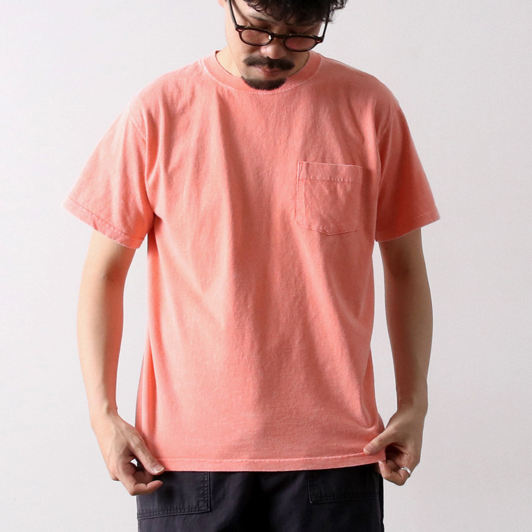 GOOD ON / Camiseta de manga corta con bolsillo y efecto teñido vintage