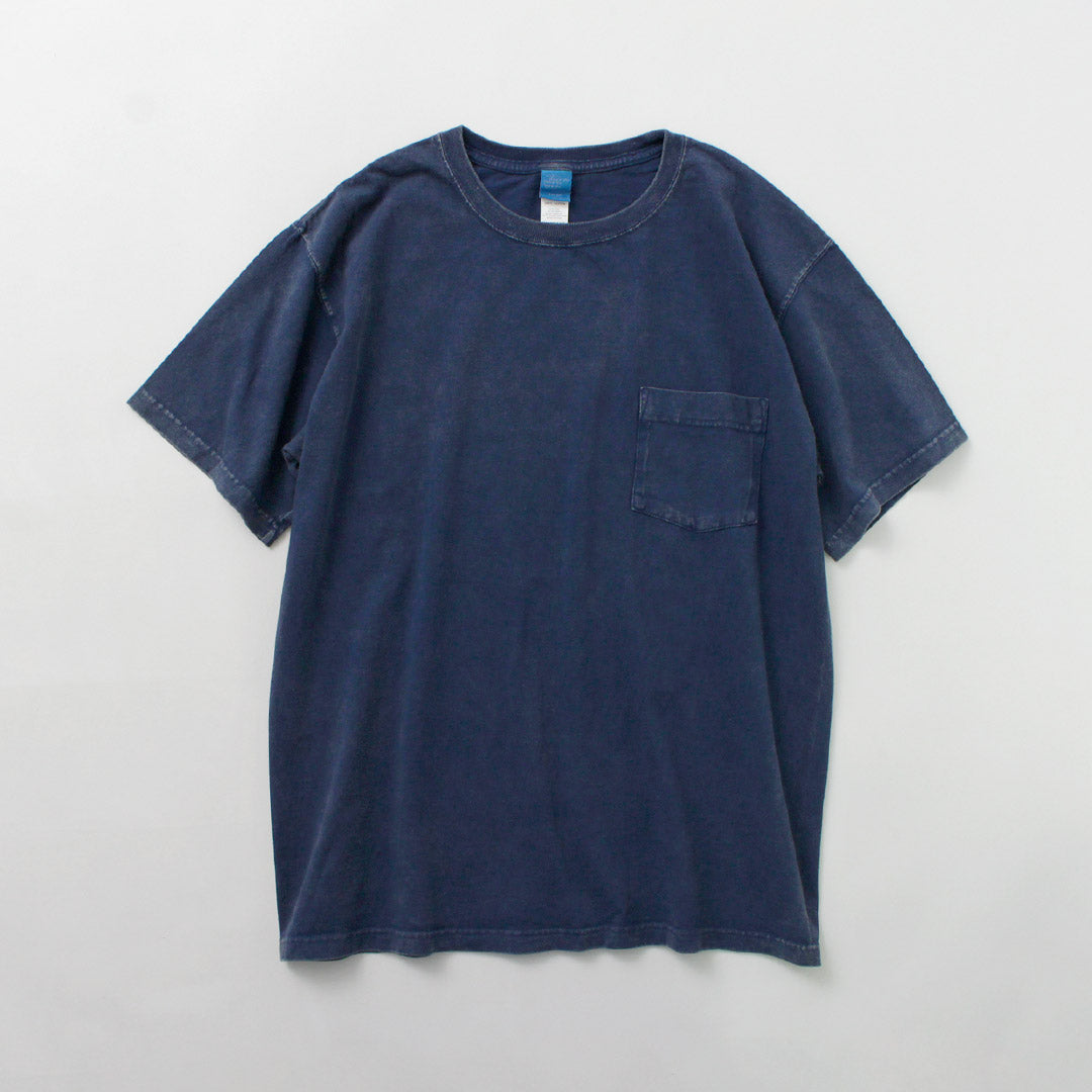 GOOD ON / Camiseta de manga corta con bolsillo y efecto teñido vintage