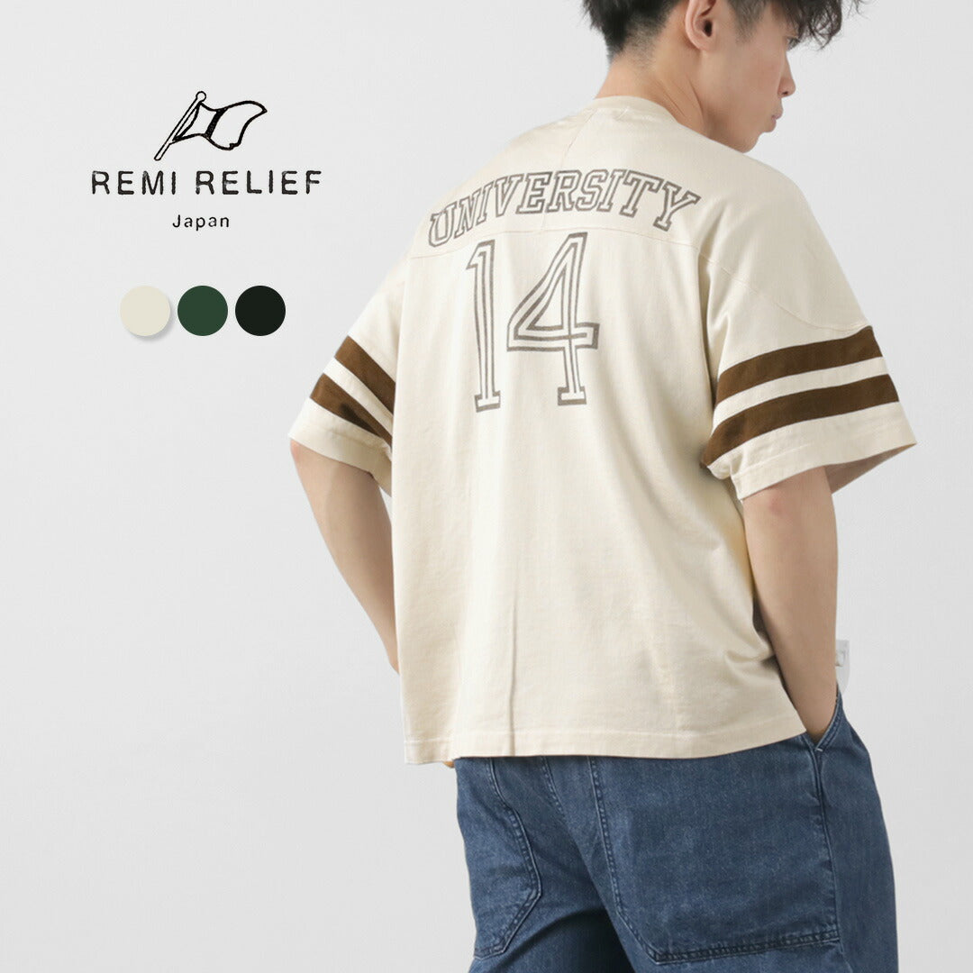 REMI RELIEF / Special Processed R/C Jersey Football T-shirt (14)