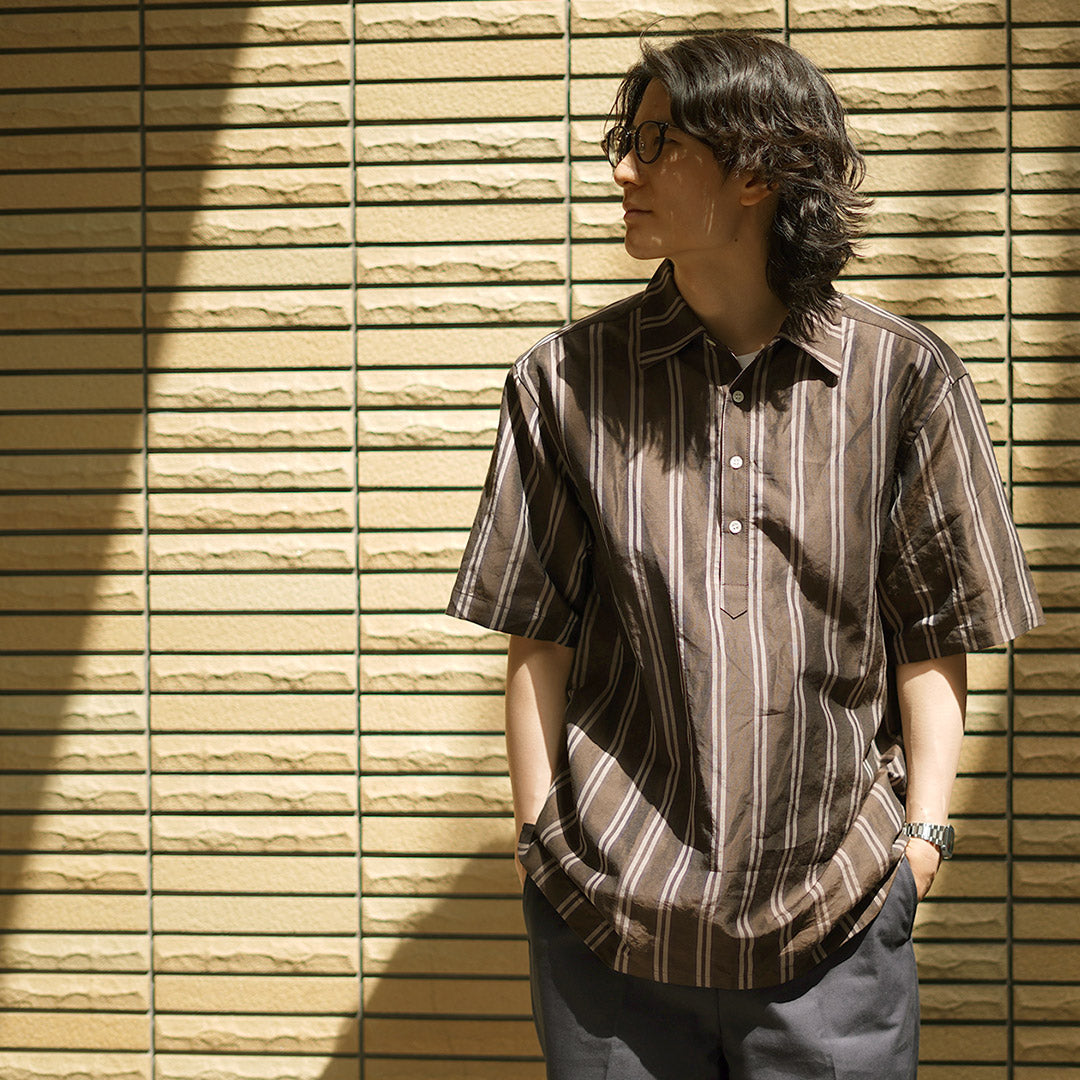 Poloshirt tissé en lin Rococo / Cupro