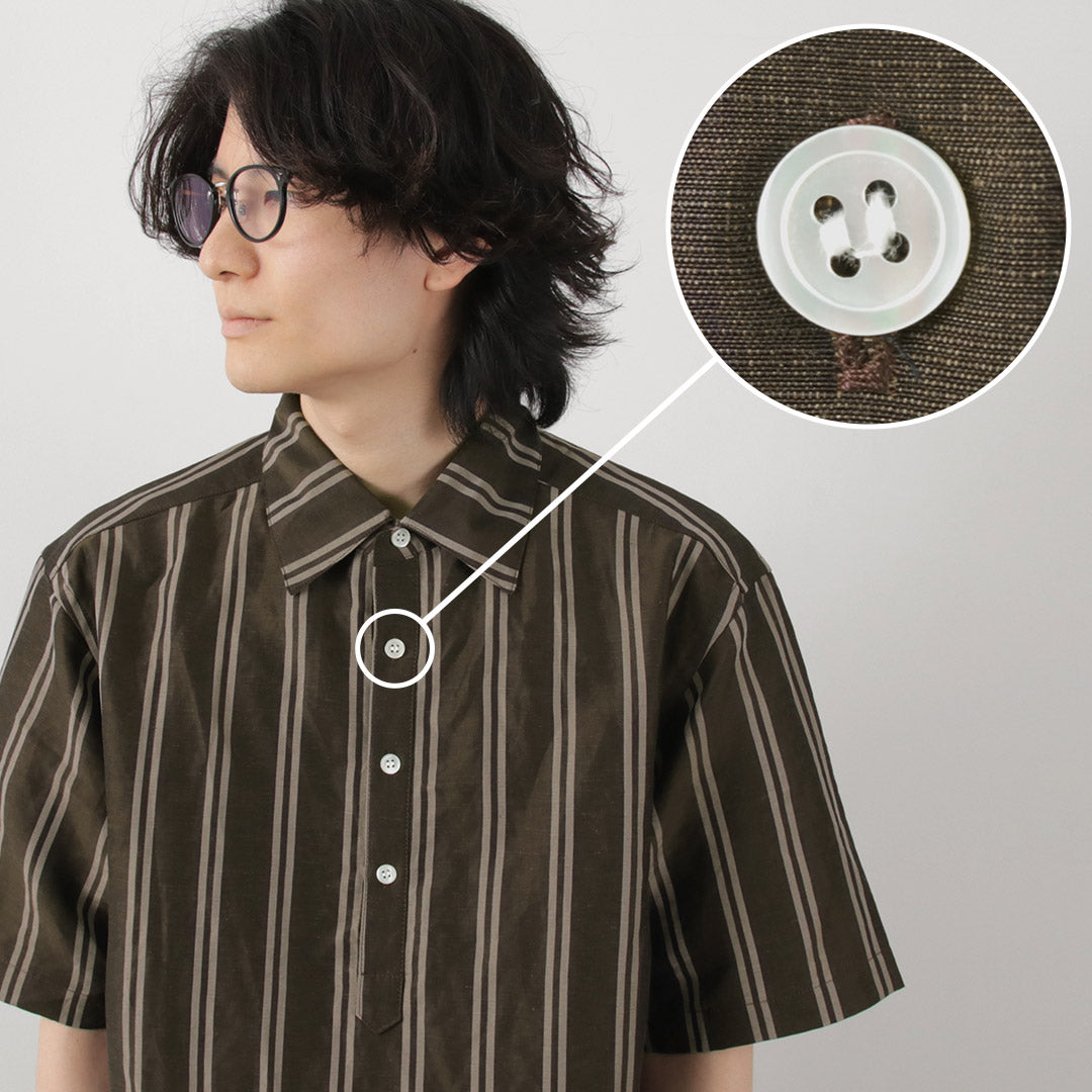 Poloshirt tissé en lin Rococo / Cupro