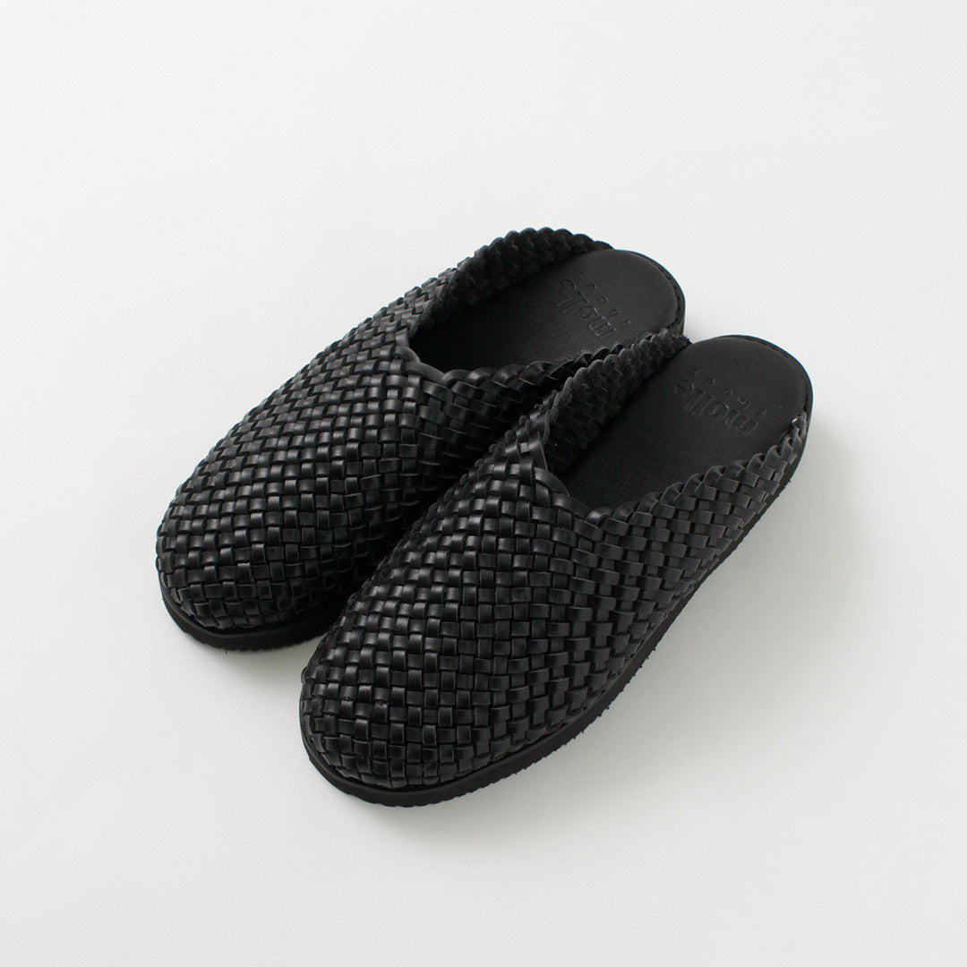 MOLLE 鞋 / 编织皮革木屐凉鞋