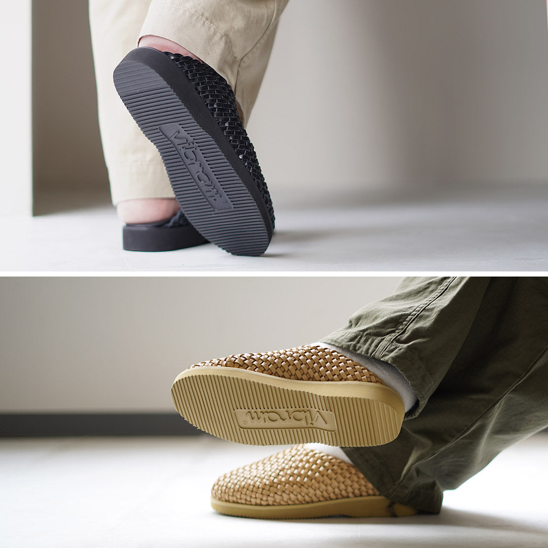 MOLLE 鞋 / 编织皮革木屐凉鞋