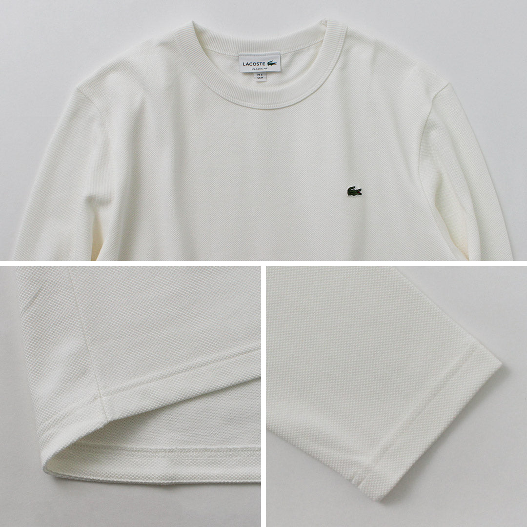 LACOSTE / T-shirt à manches longues en piqué coupe classique