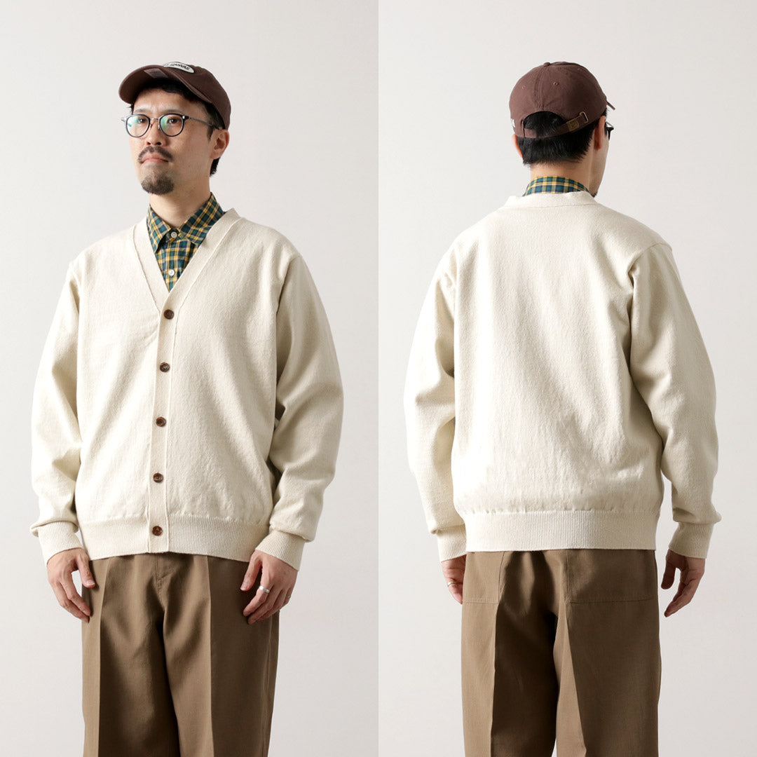YONETOMI NEW BASIC / 硬質羊絨針織開衫