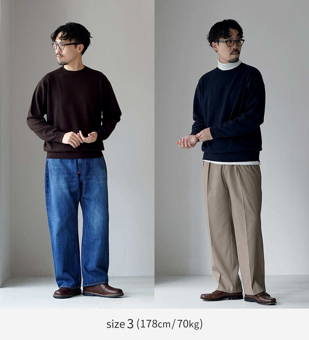 YONETOMI NEW BASIC / 硬质羊绒针织套头衫成衣染色