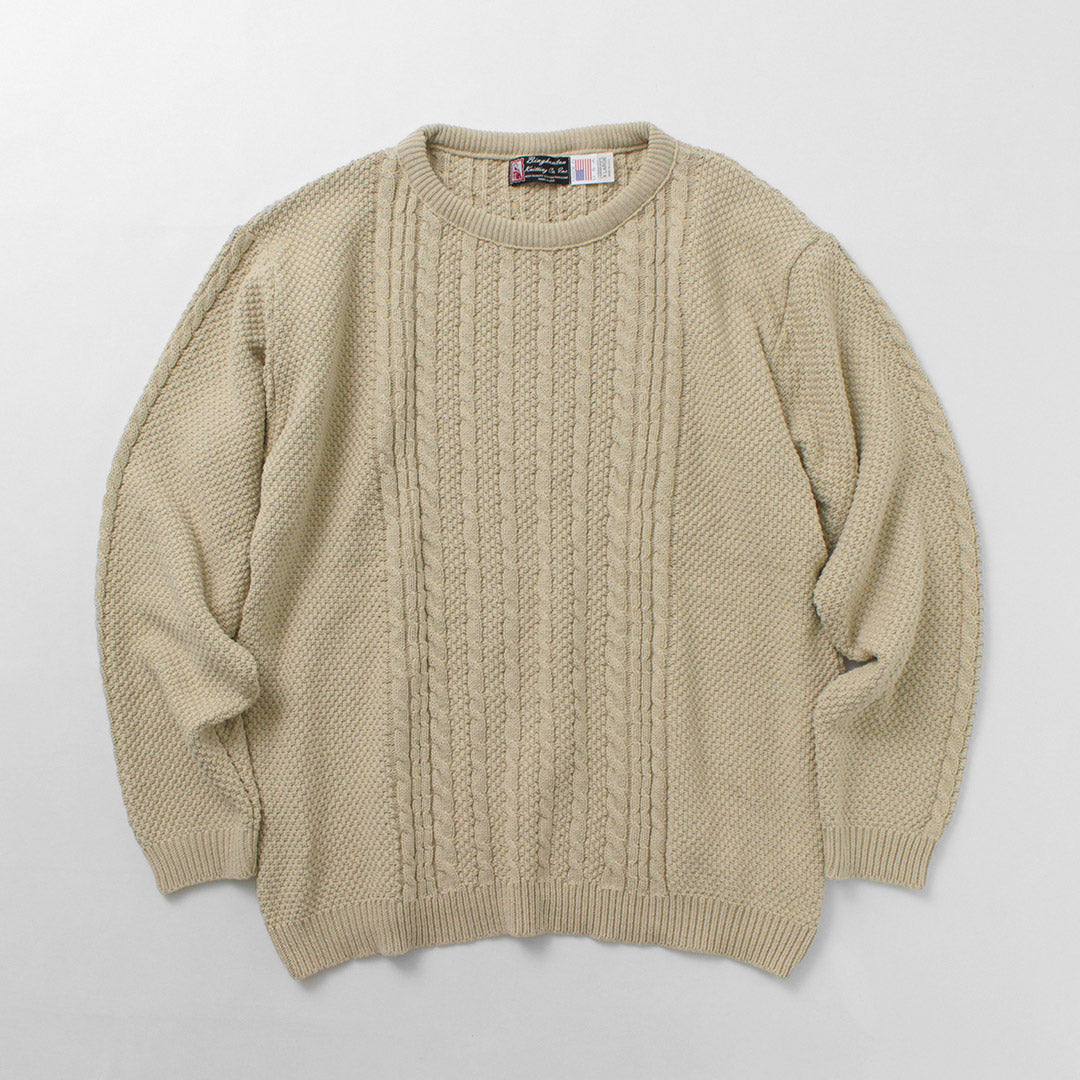BINGHAMTON KNITING COMPANY / 渔夫套头棉针织衫