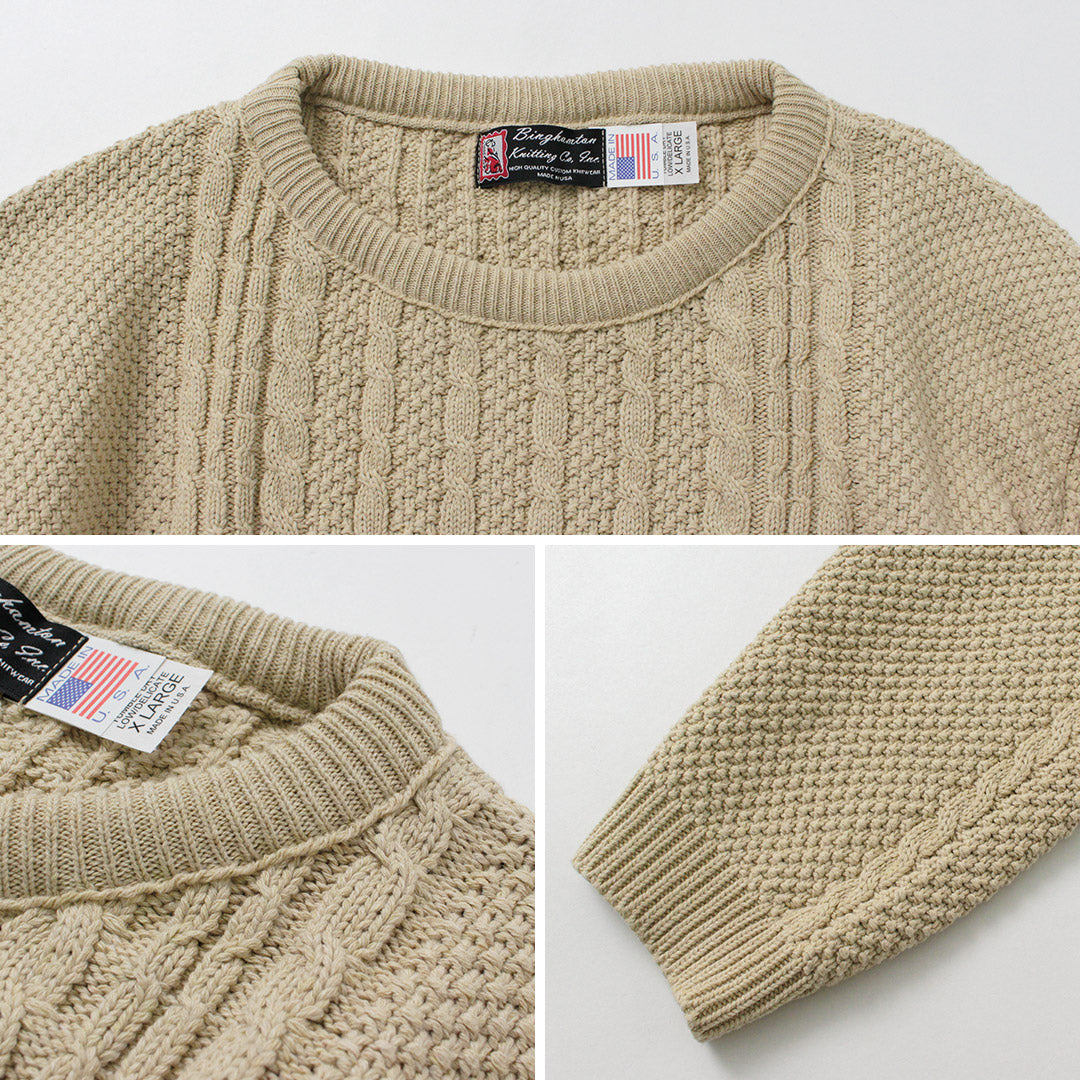 BINGHAMTON KNITING COMPANY / 渔夫套头棉针织衫
