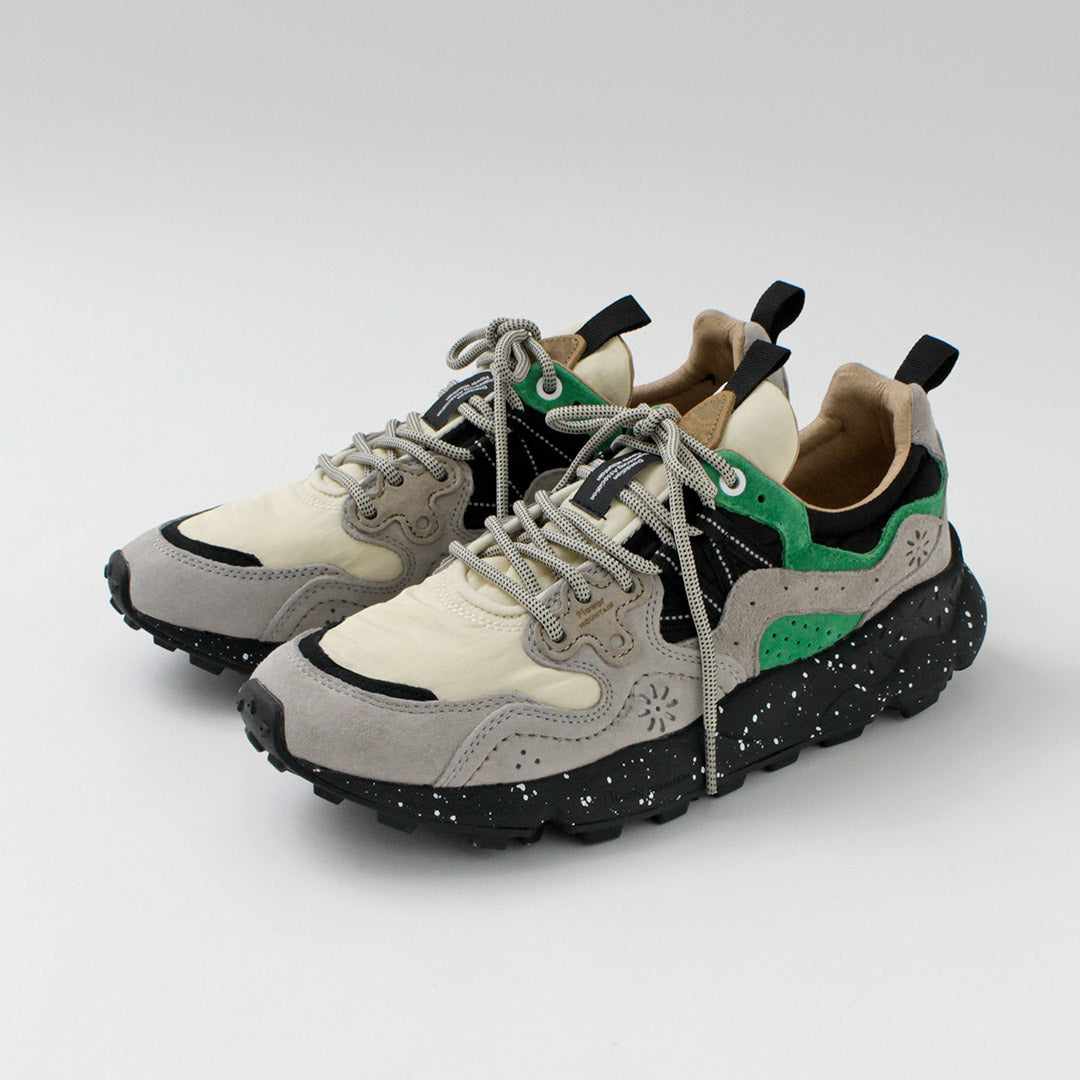 FLOWER MOUNTAIN / YAMANO3 Pig Suede × Nylon Sneakers