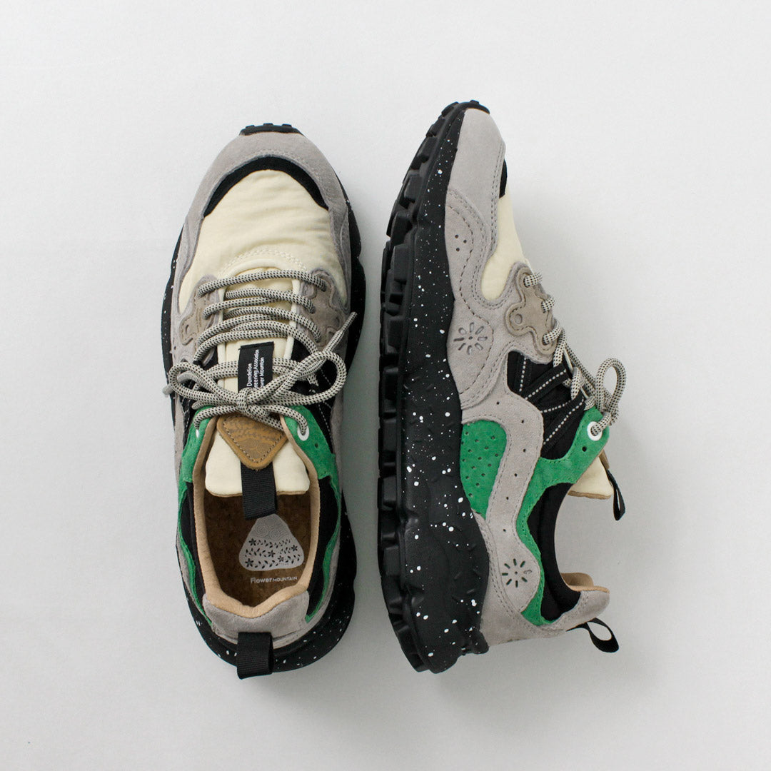 FLOWER MOUNTAIN / YAMANO3 Pig Suede × Nylon Sneakers