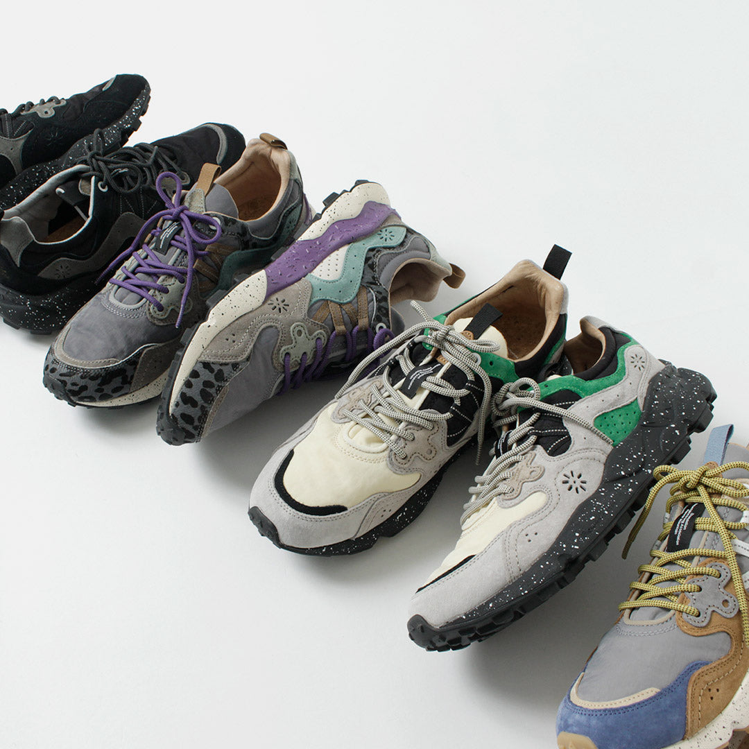 FLOWER MOUNTAIN / YAMANO3 Pig Suede × Nylon Sneakers