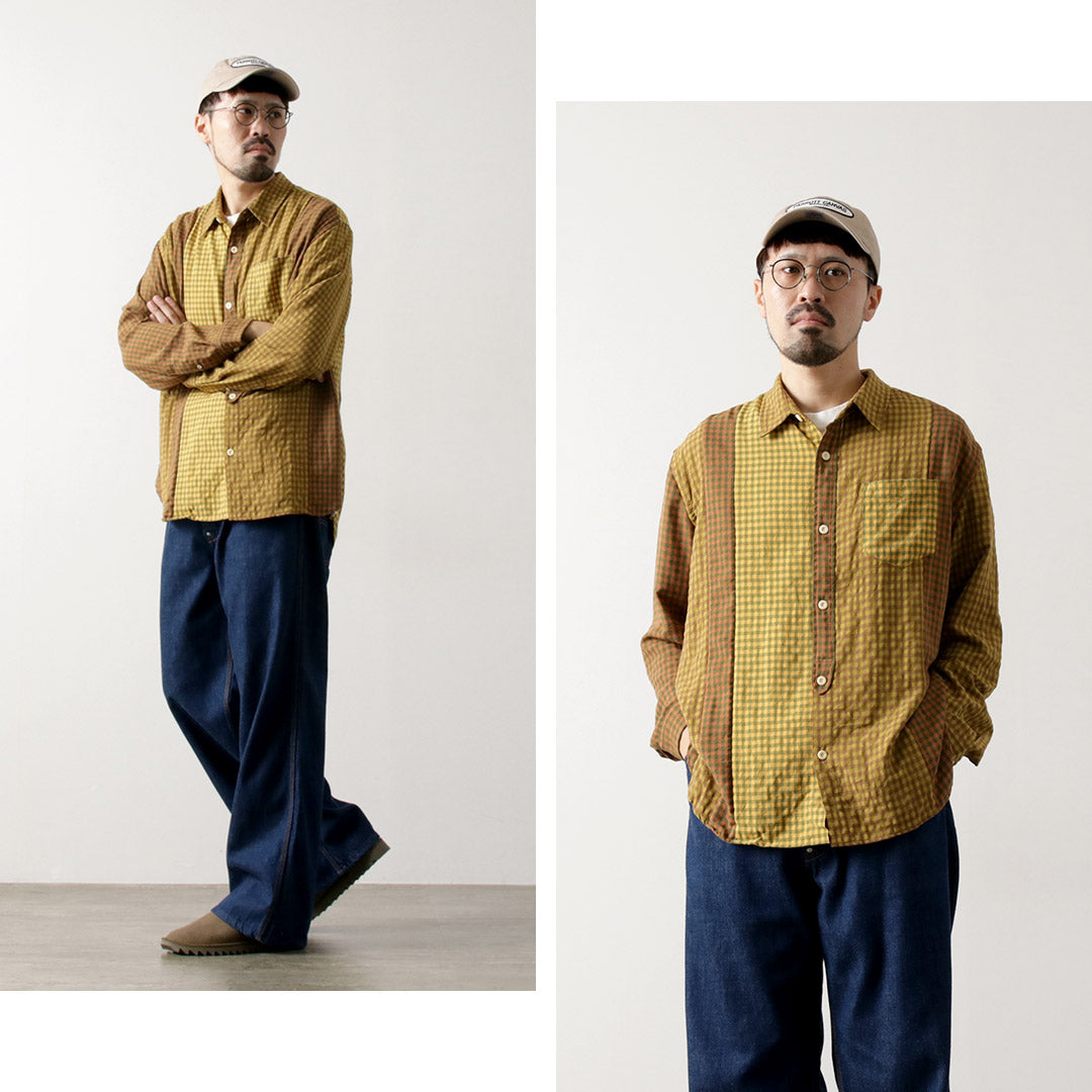 DIP/DZT / Chemise combinée à carreaux