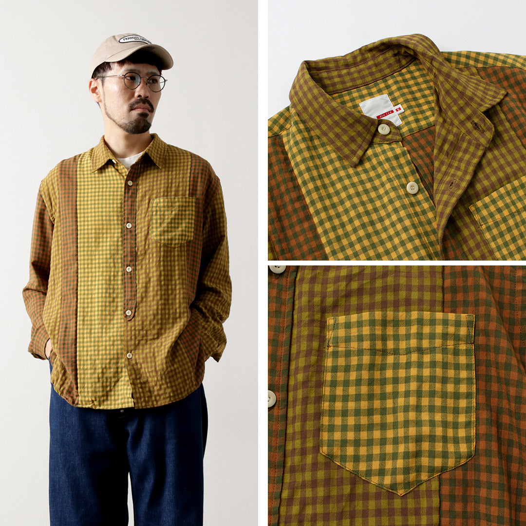 DIP/DZT / Chemise combinée à carreaux