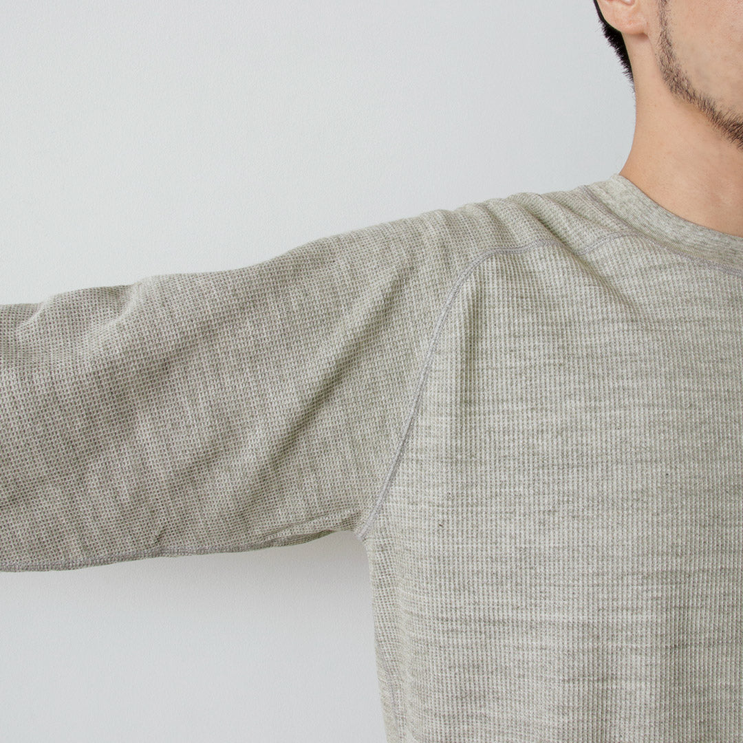 Sudadera de manga larga tipo gofre de algodón orgánico SIN TEÑIR / de colores