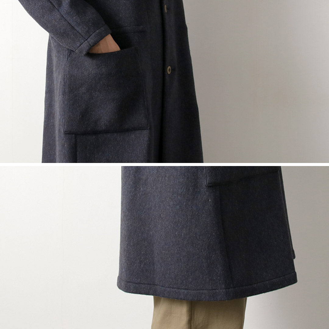 RE MADE IN TOKYO JAPAN / 麦尔登羊毛立领大衣