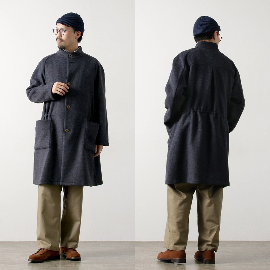 RE MADE IN TOKYO JAPAN / 麦尔登羊毛立领大衣