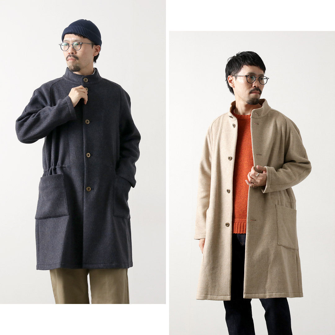 RE MADE IN TOKYO JAPAN / 麦尔登羊毛立领大衣