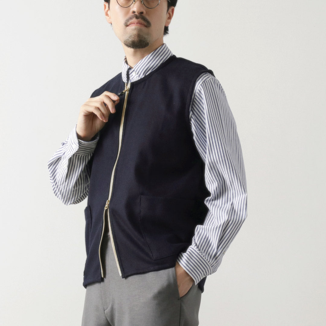 RE HECHO EN TOKIO JAPÓN / Chaleco de lana y cachemira Kersey Crew