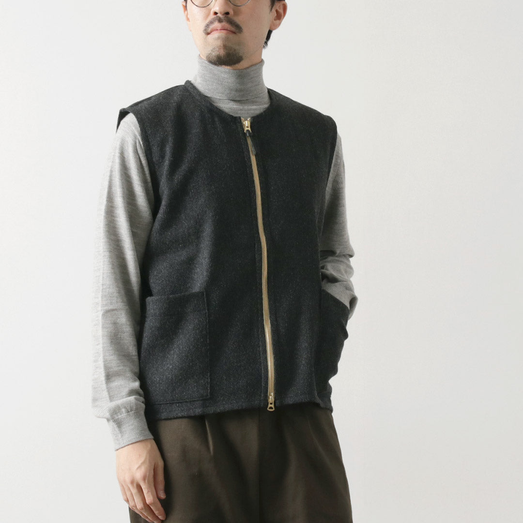 RE HECHO EN TOKIO JAPÓN / Chaleco de lana y cachemira Kersey Crew