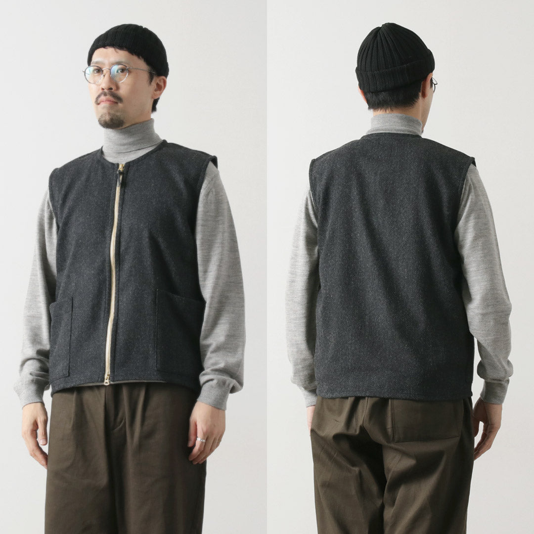 RE HECHO EN TOKIO JAPÓN / Chaleco de lana y cachemira Kersey Crew