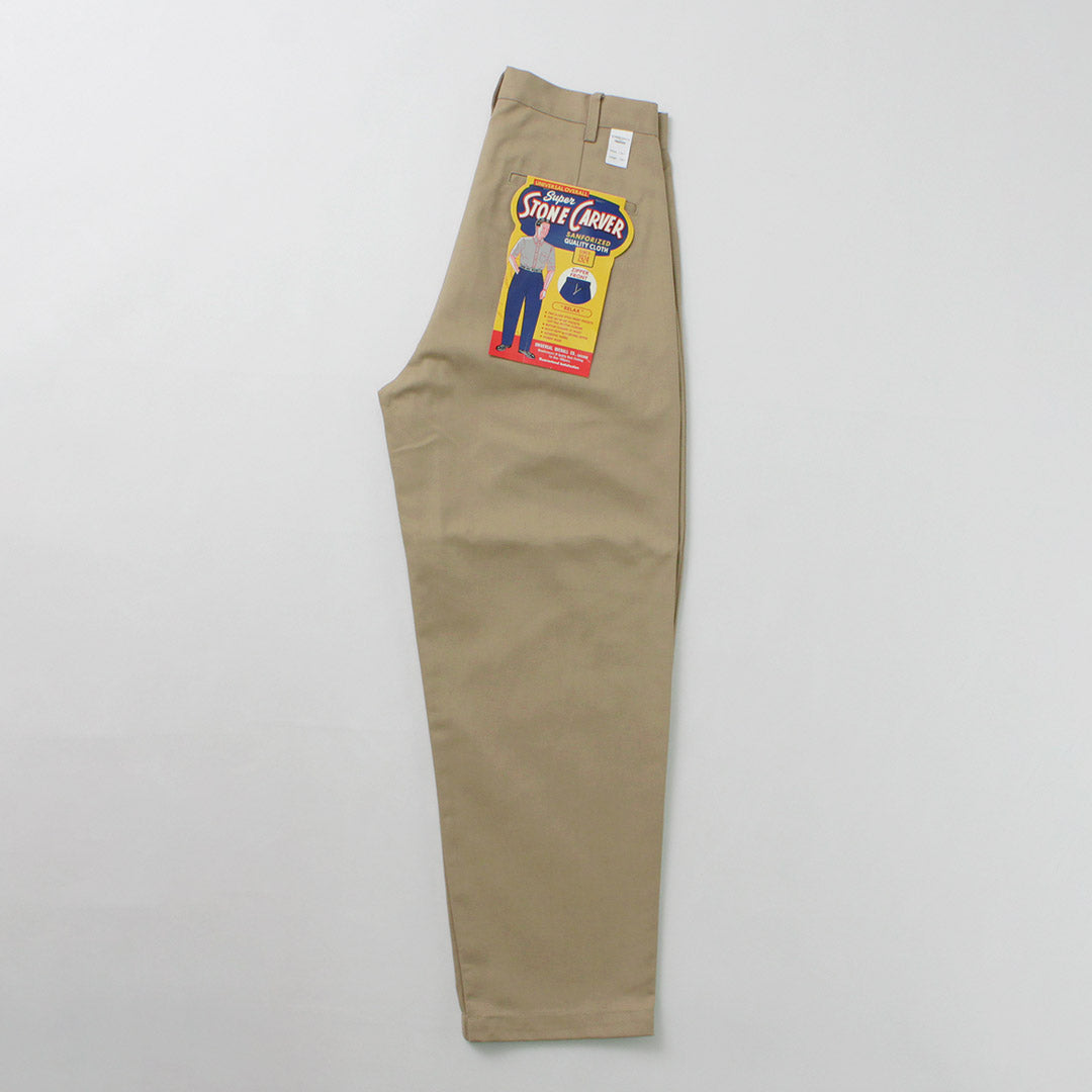 COMBINAISON UNIVERSELLE / Pantalon Heritage T/C Relaxed 2-Tuck STONE CARVER