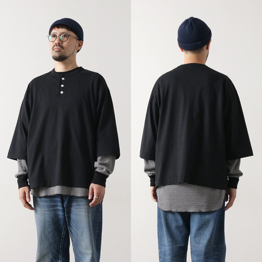 HEALTHKNIT / 2 Pack T-Shirt 7/10 Sleeve + Long Sleeve Waffle