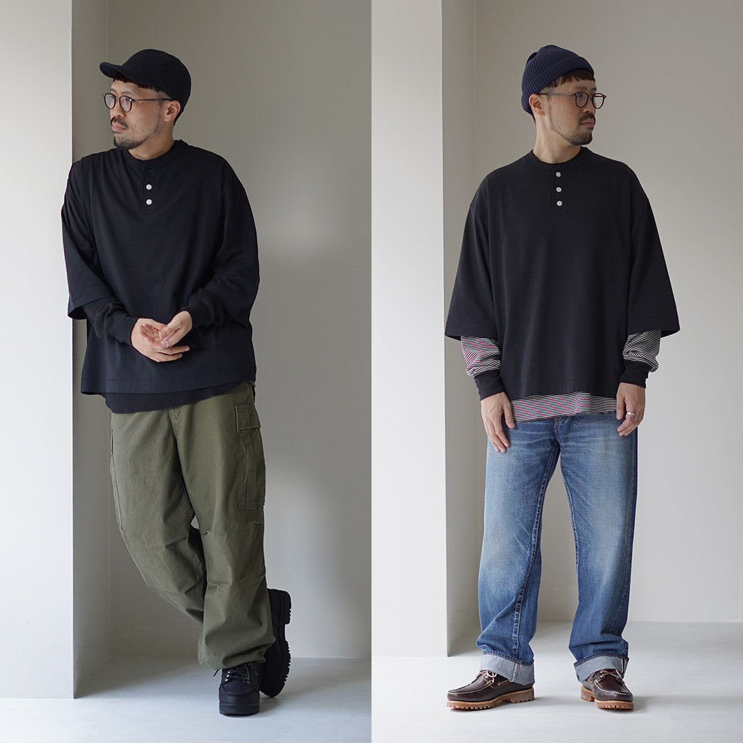 HEALTHKNIT / 2 Pack T-Shirt 7/10 Sleeve + Long Sleeve Waffle