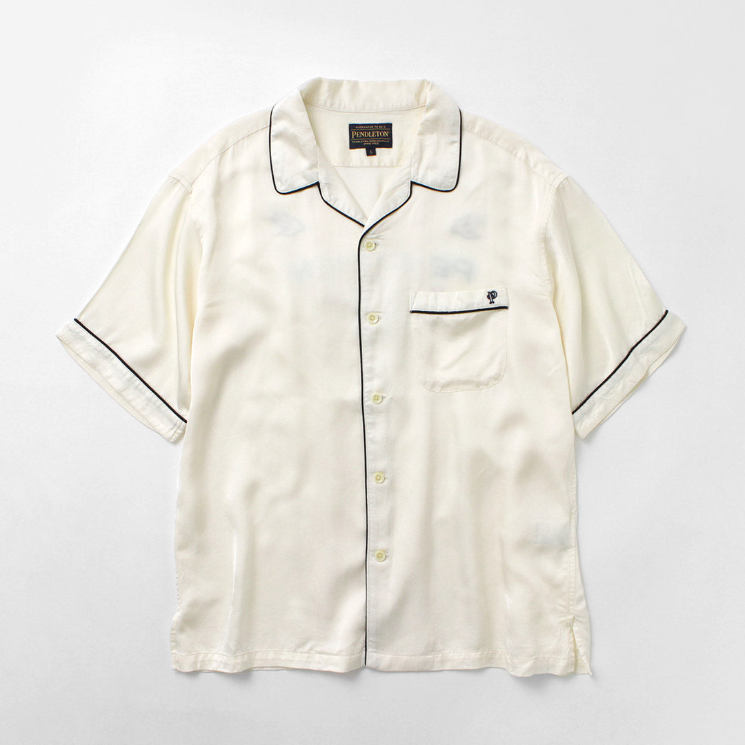 PENDLETON / 파이핑 자수 오픈 칼라 셔츠