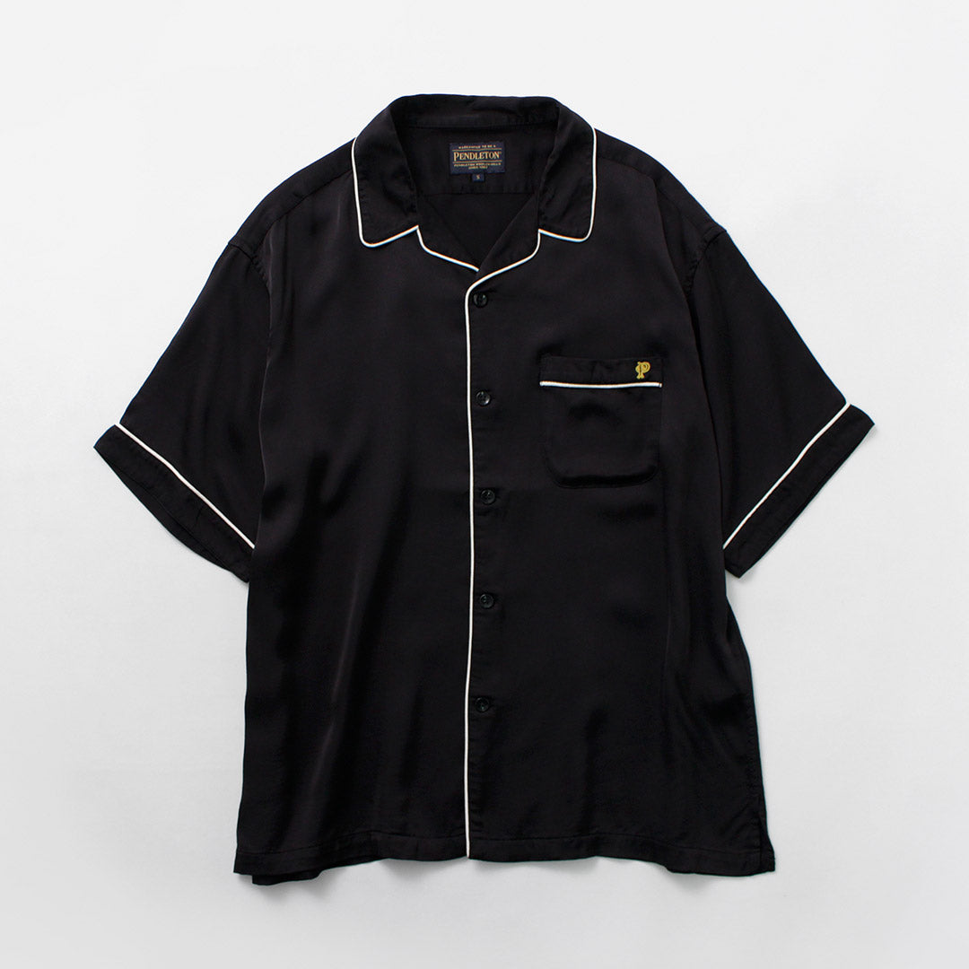 PENDLETON / 파이핑 자수 오픈 칼라 셔츠