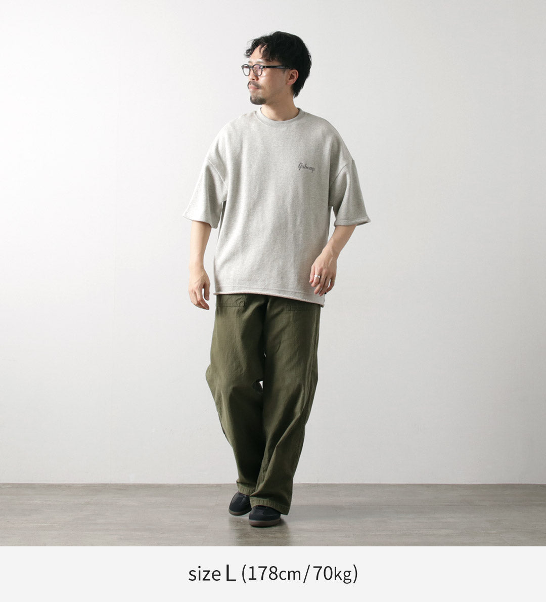 GOHEMP / 라이트 온스 스웨트 와이드 티셔츠