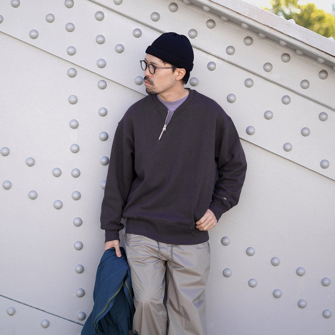 GOHEMP / Sweat ras du cou demi-zip