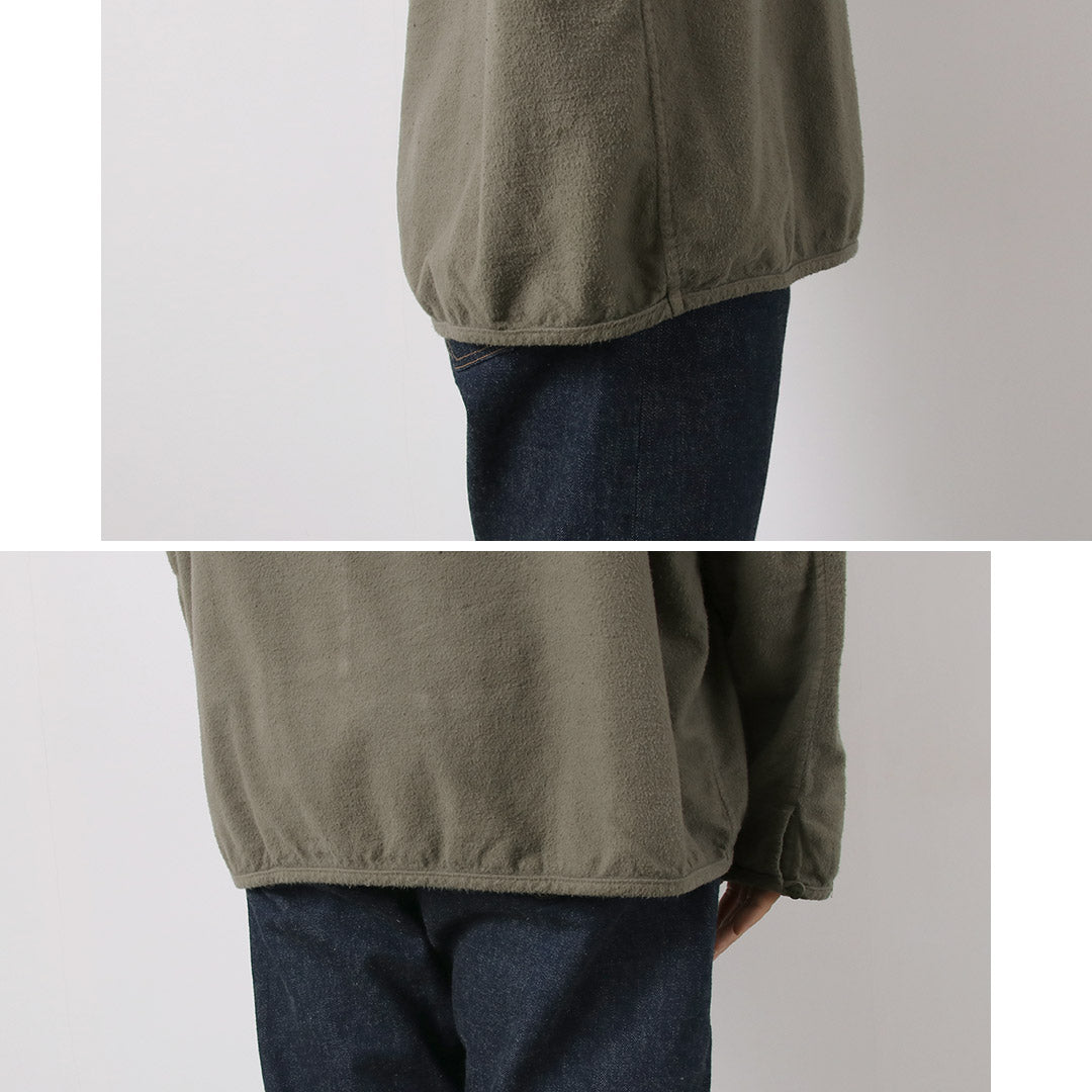 JAPAN BLUE JEANS / 브러쉬드 코튼 플란넬 슬리핑 헨리 넥 풀오버 RJB3595