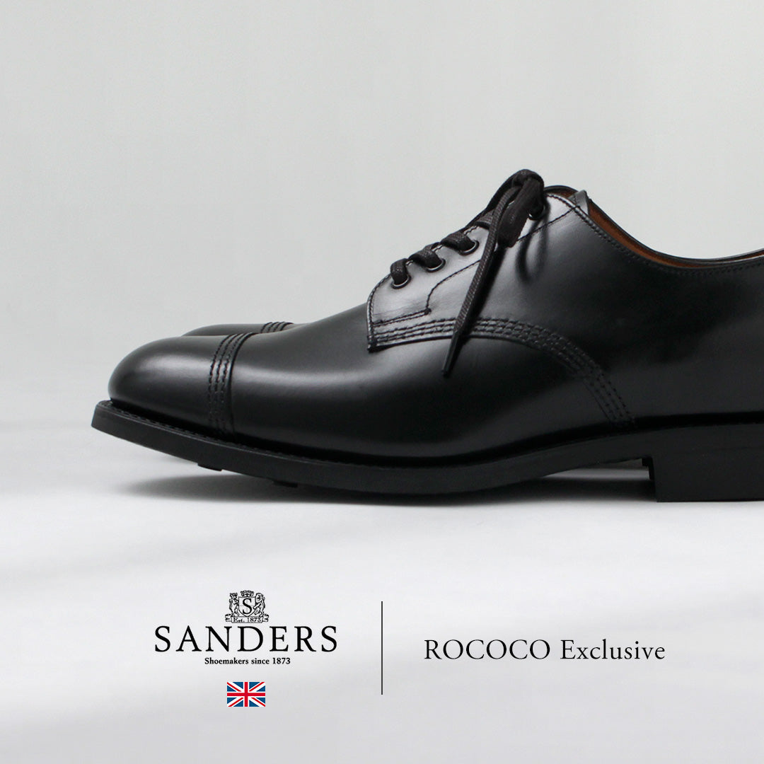 SANDERS / 1128BC Chaussures Derby Militaires en Cuir Lisse