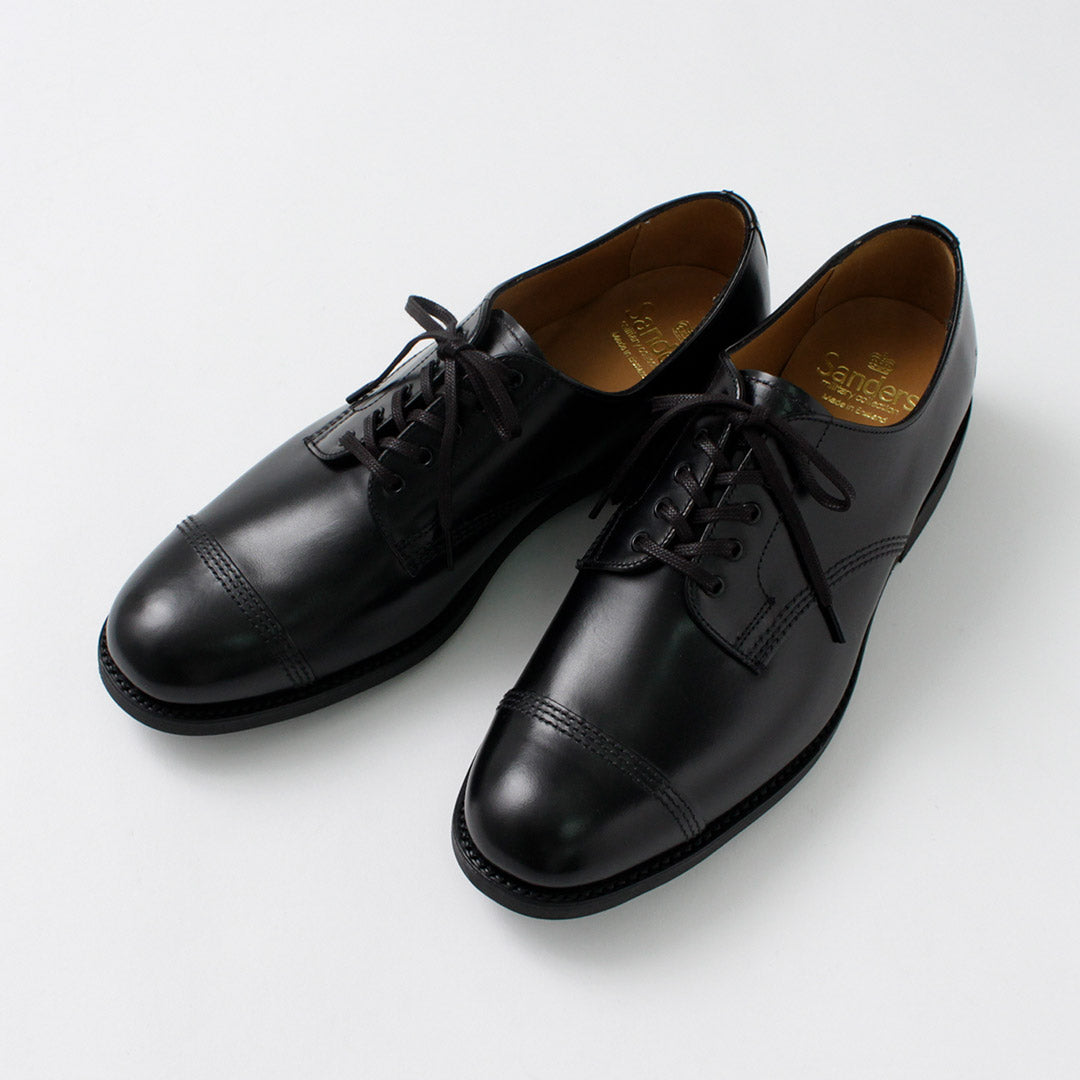 SANDERS / 1128BC Chaussures Derby Militaires en Cuir Lisse