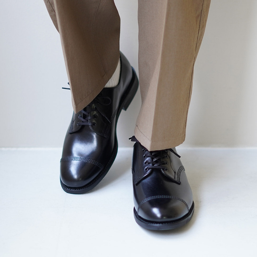 SANDERS / 1128BC Chaussures Derby Militaires en Cuir Lisse