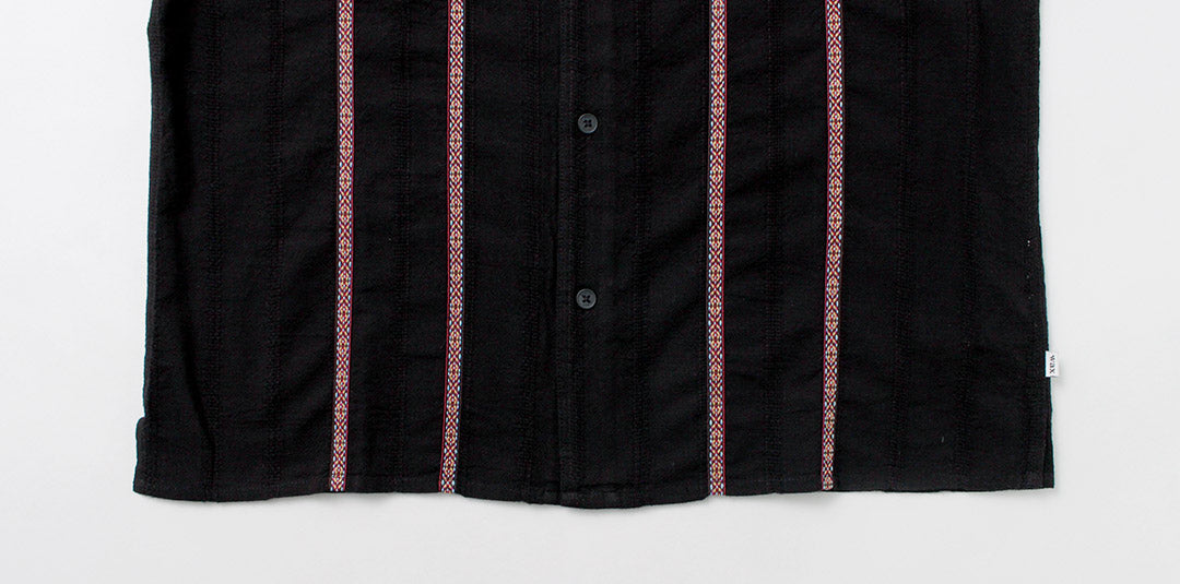 WAX LONDON / Camisa Didcot Manga Corta Dobby Abierto Rayas