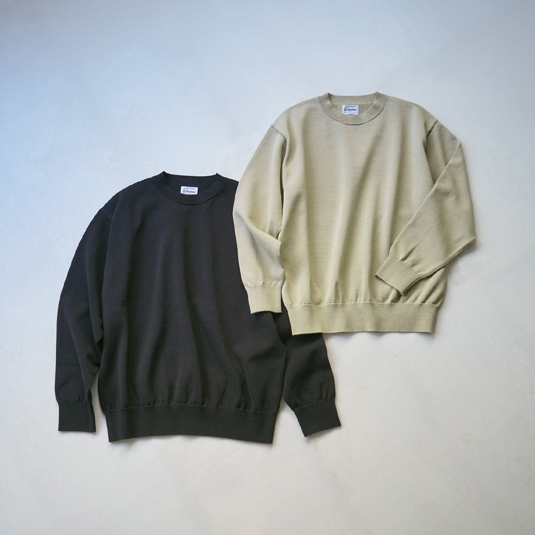 YONETOMI NEW BASIC / Rigid Sea Island Cotton Knit Pullover