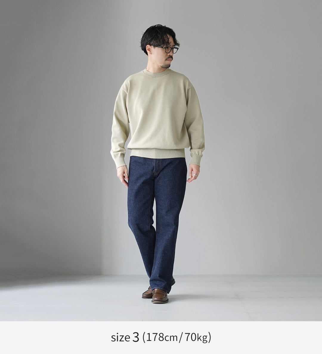 YONETOMI NEW BASIC / Rigid Sea Island Cotton Knit Pullover