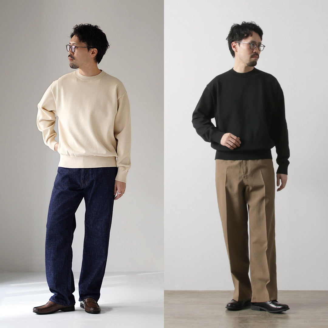 YONETOMI NEW BASIC / Rigid Sea Island Cotton Knit Pullover