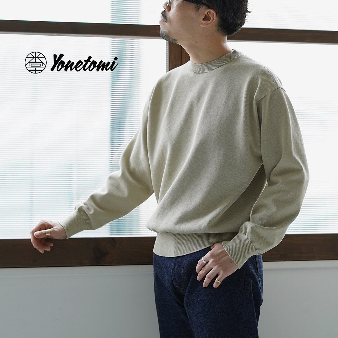 YONETOMI NEW BASIC / Rigid Sea Island Cotton Knit Pullover