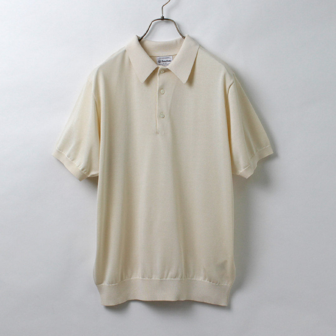 YONETOMI NEW BASIC / 실크 니트 폴로셔츠