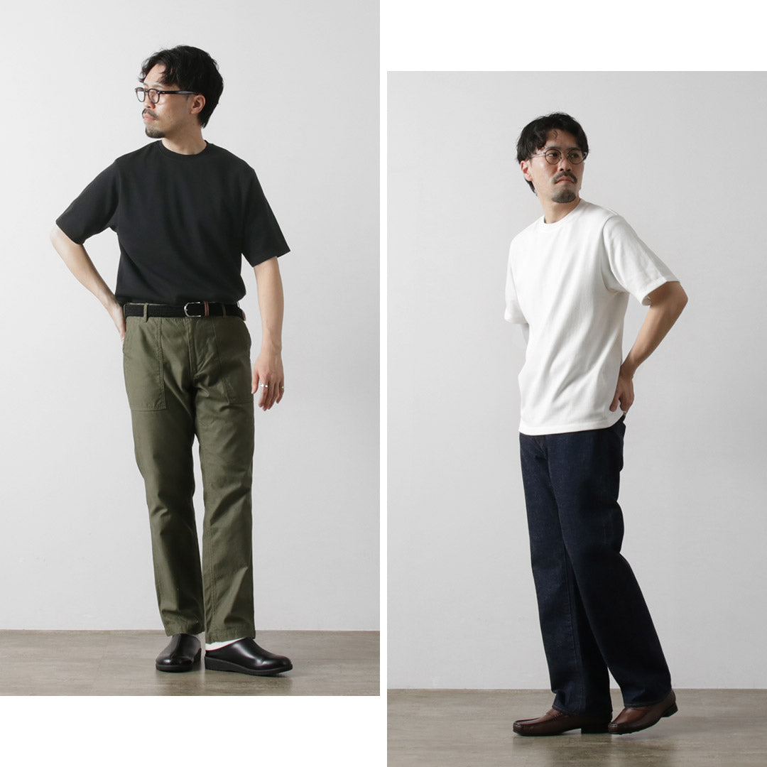 YONETOMI NEW BASIC / 硬质海岛棉横向圆体针织T恤